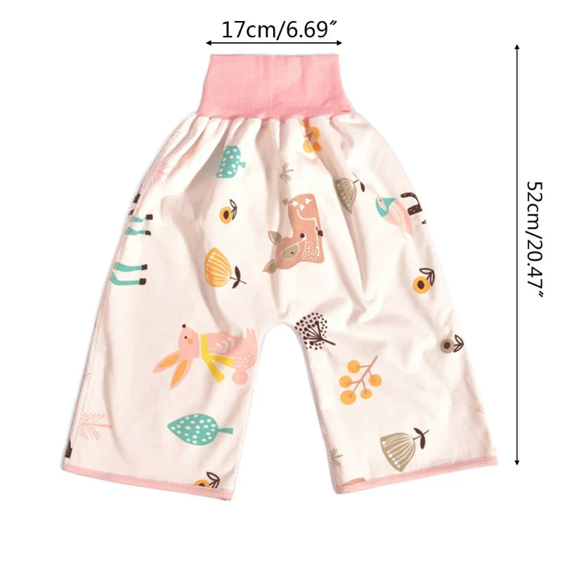 Diaper Shorts 2 in 1 - anti Bed-Wetting Washable Cotton Potty Training Nappy Pants