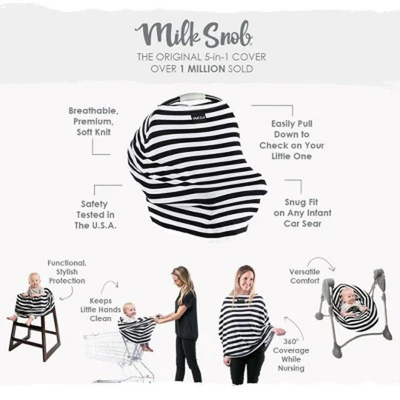 Milk Snob Nursing Cover/Baby Car Seat Canopy cover for Breastfeeding, - Peony