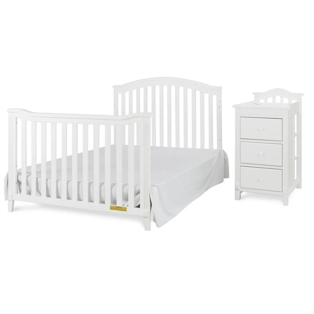 Kali II 4-In-1 Convertible Crib and Changer White