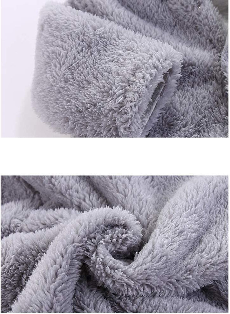 VNVNE Newborn Baby Cartoon Bear Snowsuit Warm Fleece Hooded Romper Jumpsuit