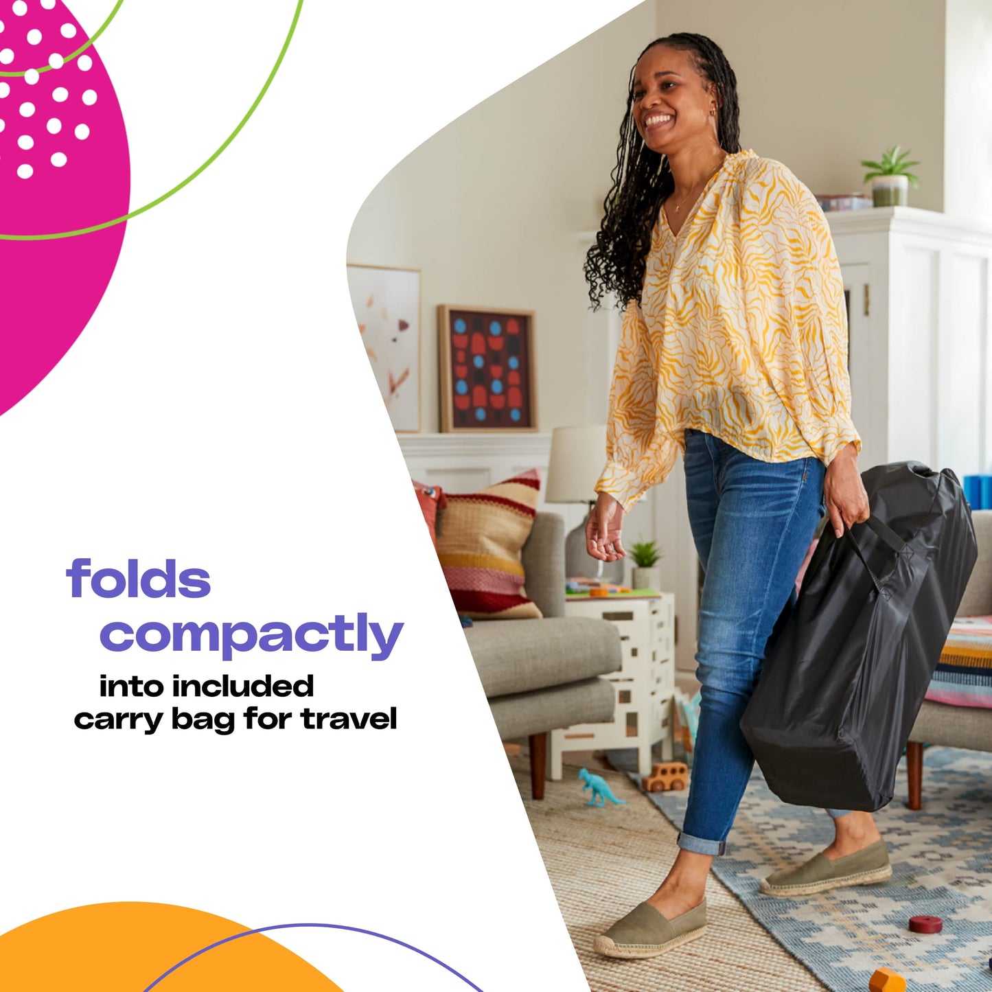 Funsport Portable Compact Baby Play Yard, Zuri