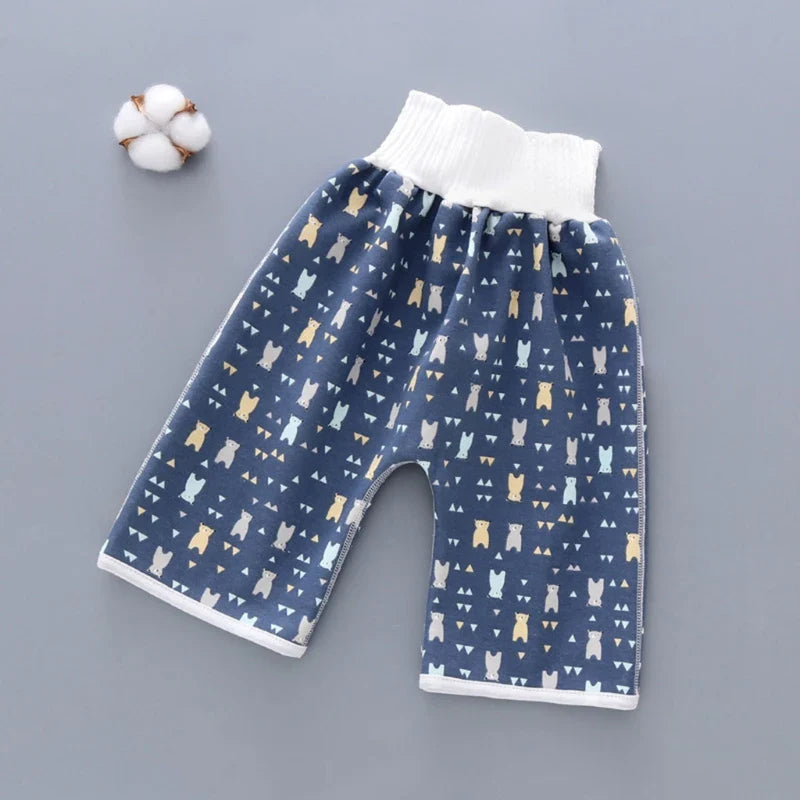 Diaper Shorts 2 in 1 - anti Bed-Wetting Washable Cotton Potty Training Nappy Pants