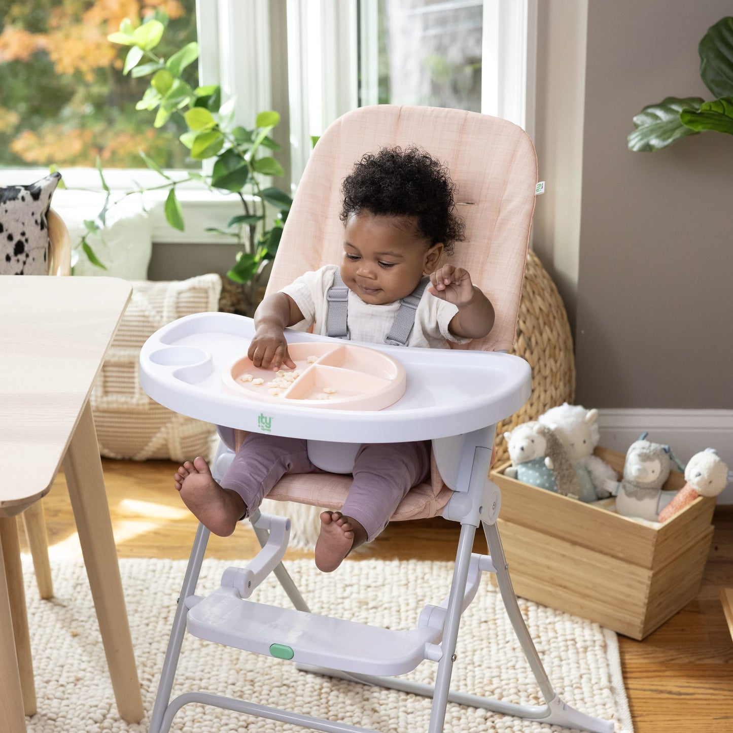Ity by Sun Valley Compact Folding High Chair - for Ages 6 Months and Up, Unisex - Pink