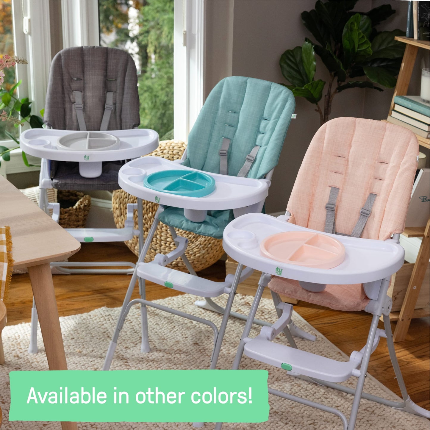 Ity by Sun Valley Compact Folding High Chair - for Ages 6 Months and Up, Unisex - Pink