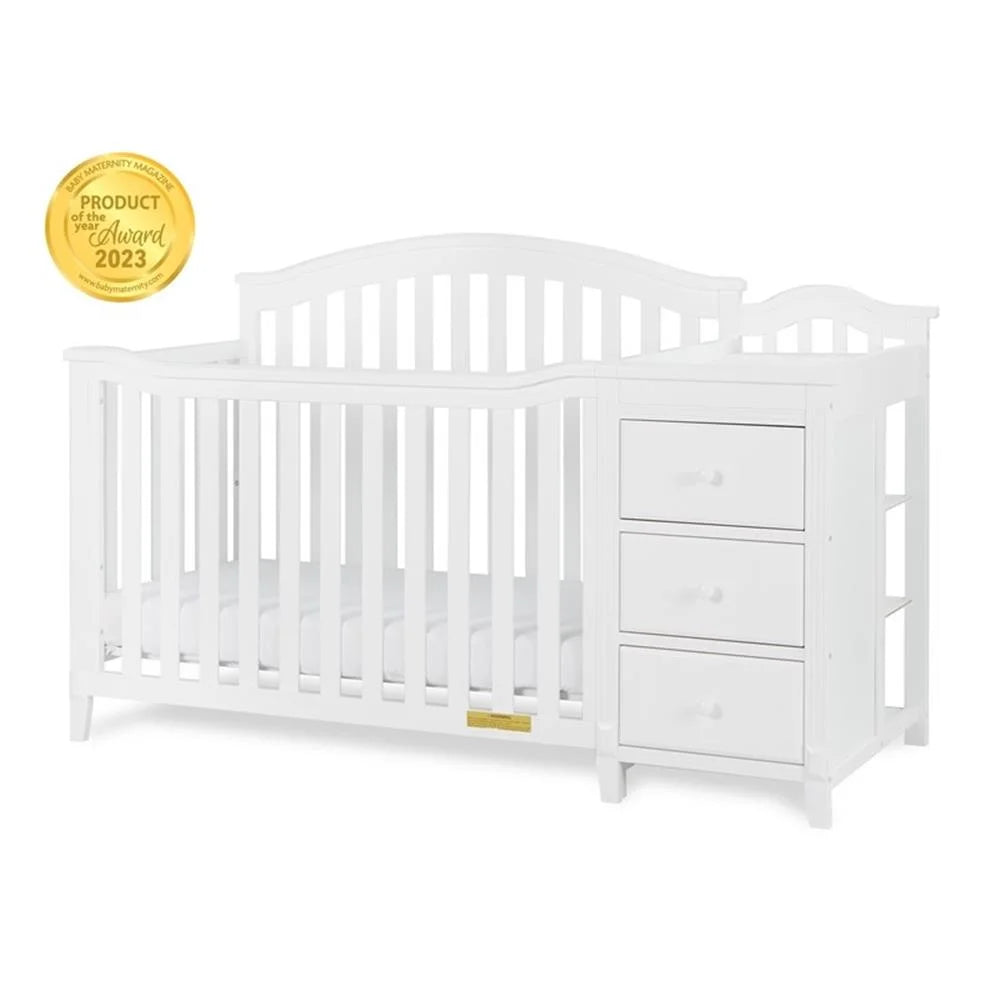 Kali II 4-In-1 Convertible Crib and Changer White