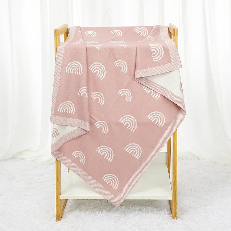 Knitted Cute Multipurpose Baby Receiving Swaddle Blankets