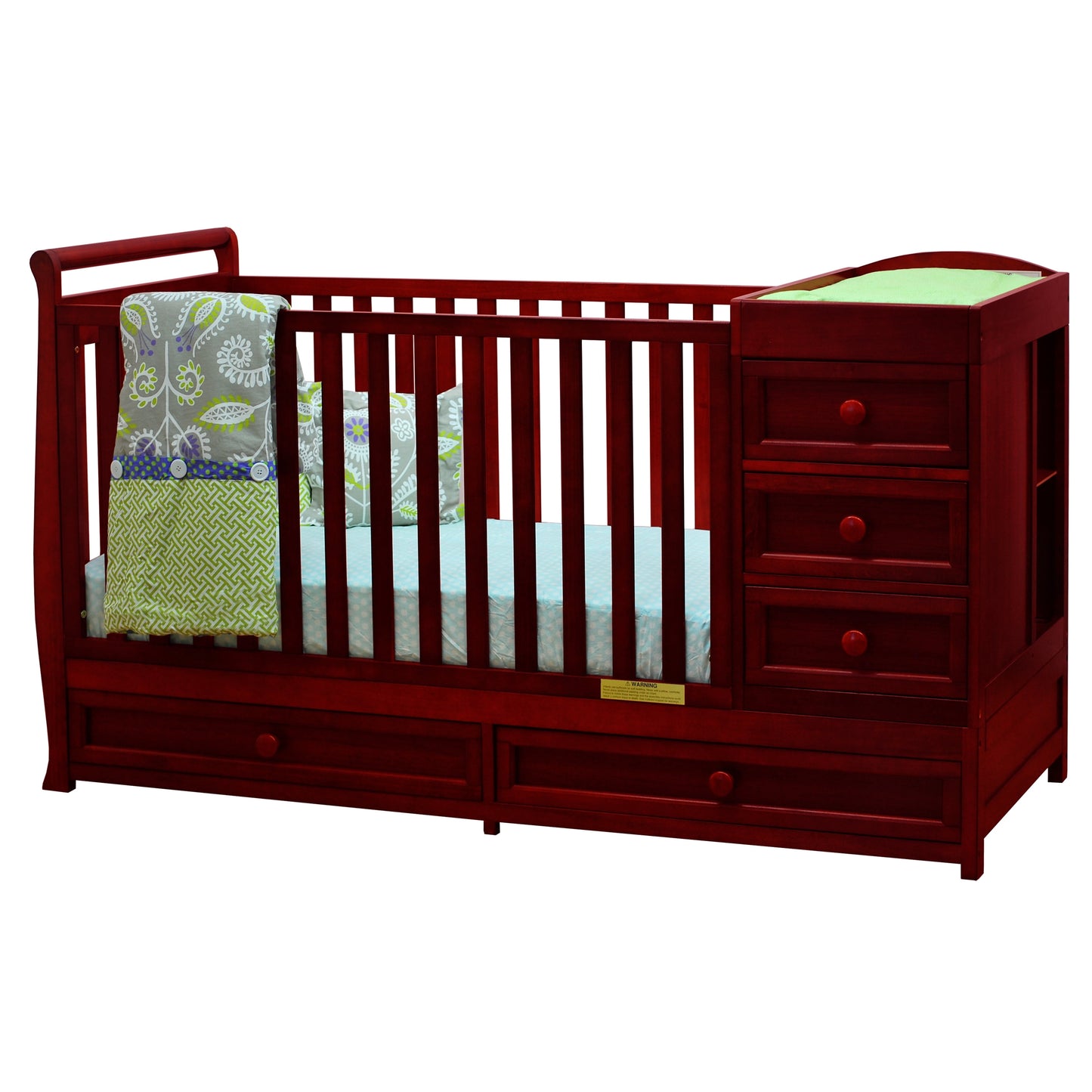 Athena Daphne 2 in 1 Convertible Crib in Cherry