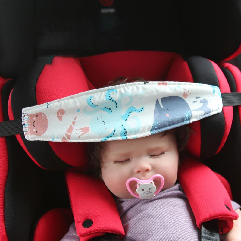 Adjustable Baby Safety Car-Seat and Stroller Head Support Belt