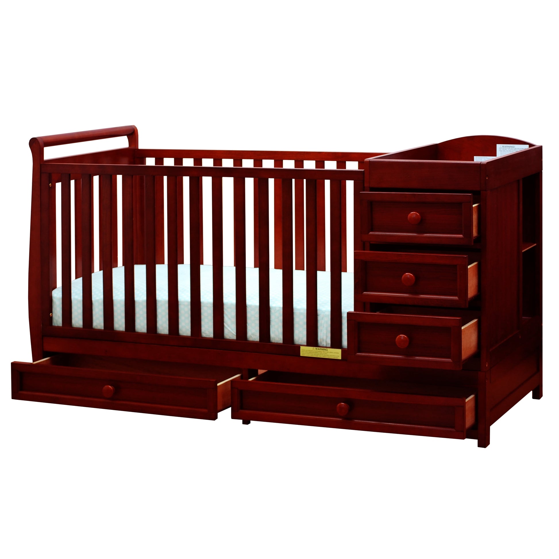 Athena Daphne 2 in 1 Convertible Crib in Cherry