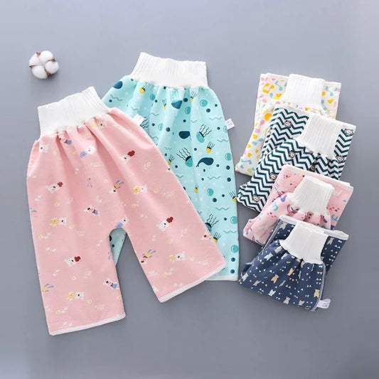 Diaper Shorts 2 in 1 - anti Bed-Wetting Washable Cotton Potty Training Nappy Pants