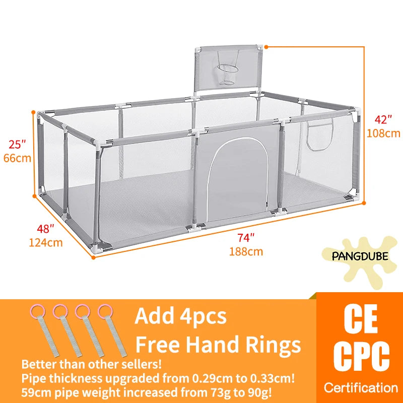 Baby Playpen for Children Playpen for Baby Playground Arena for Children Baby Ball Pool Park Kids Safety Fence Activity Play Pen