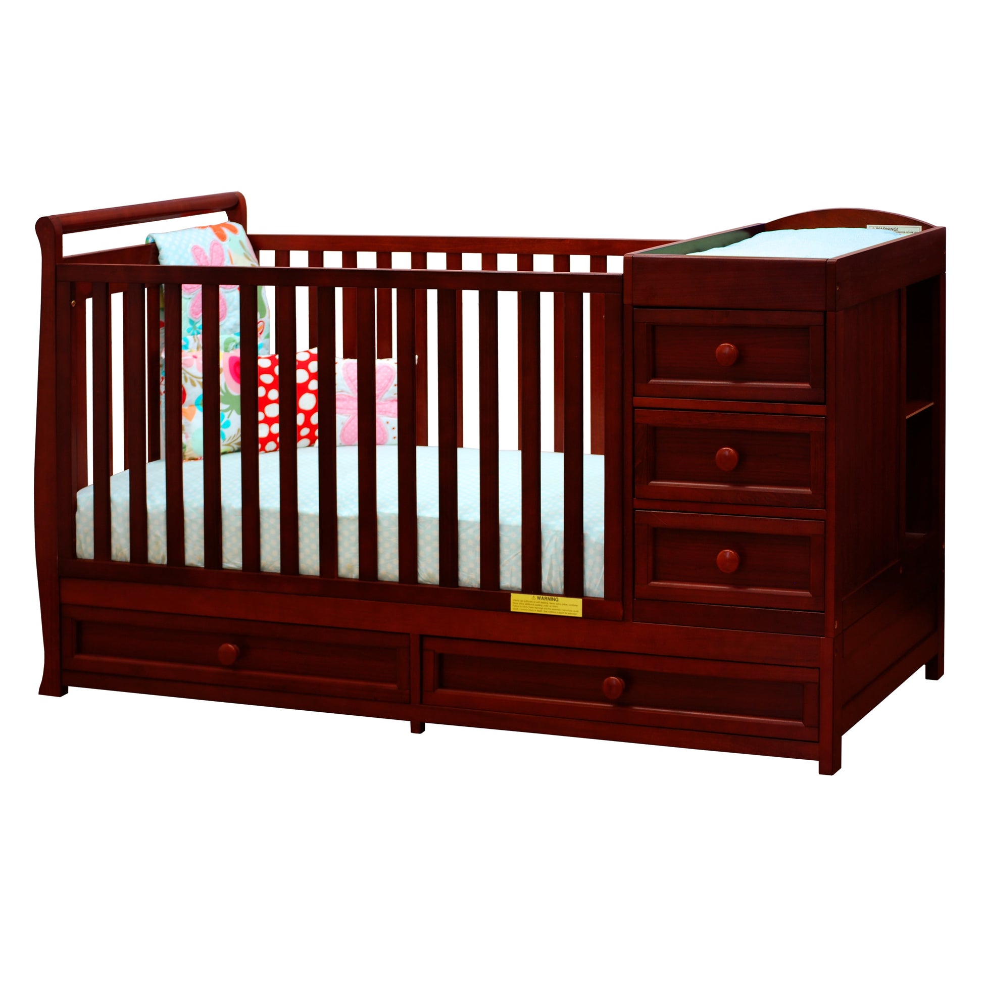 Athena Daphne 2 in 1 Convertible Crib in Cherry