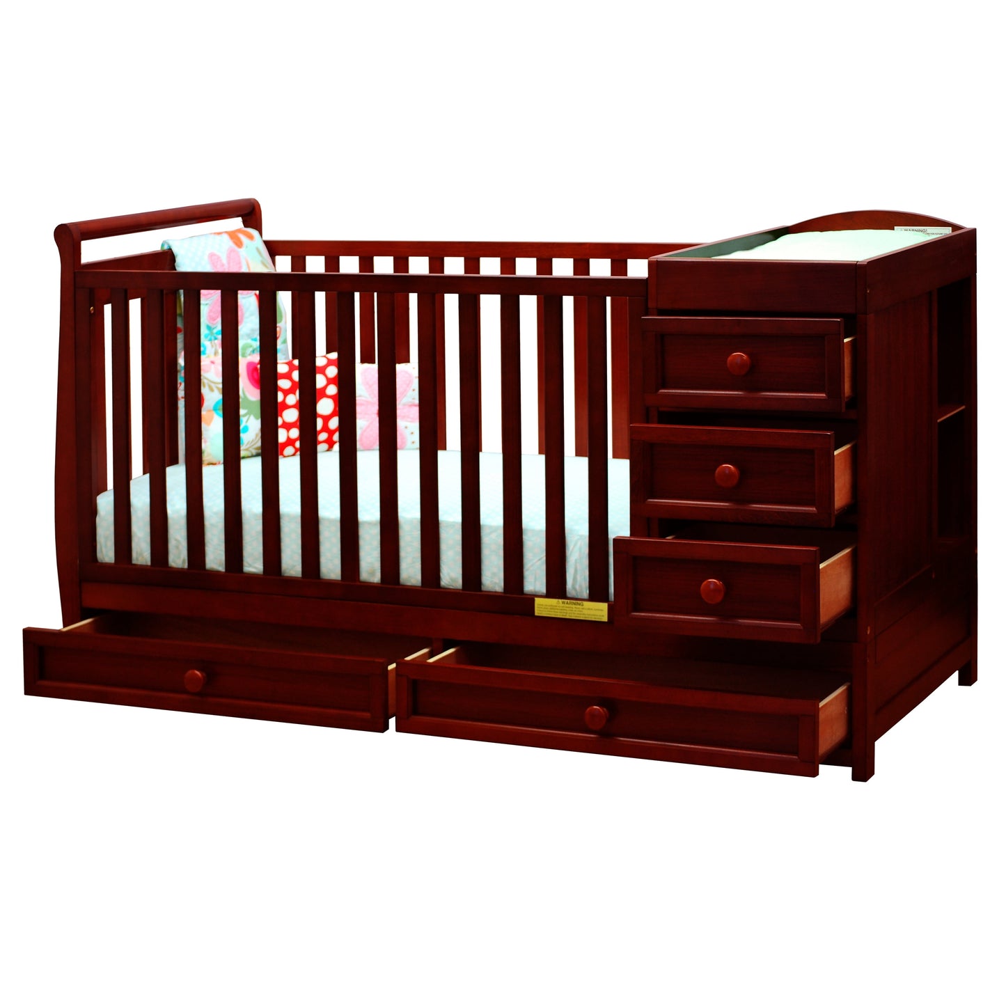 Athena Daphne 2 in 1 Convertible Crib in Cherry