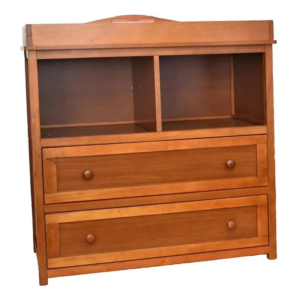 Leila 2-Drawer Changing Table, Pecan