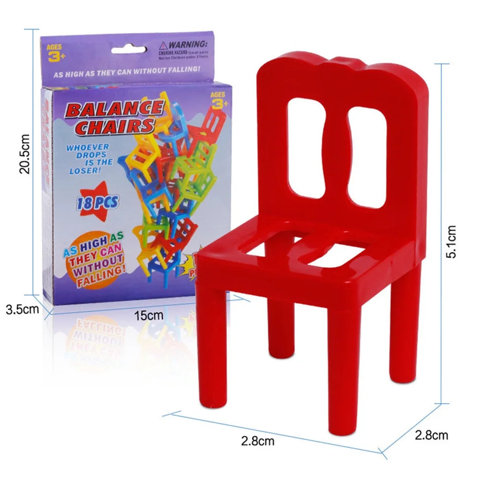 Christmas Gifts Family Board Game Children Educational Toy Balance Stacking Chairs Office Game for Ages 3 4 5 6 7 8 9 10 Year Old Boys and Girls