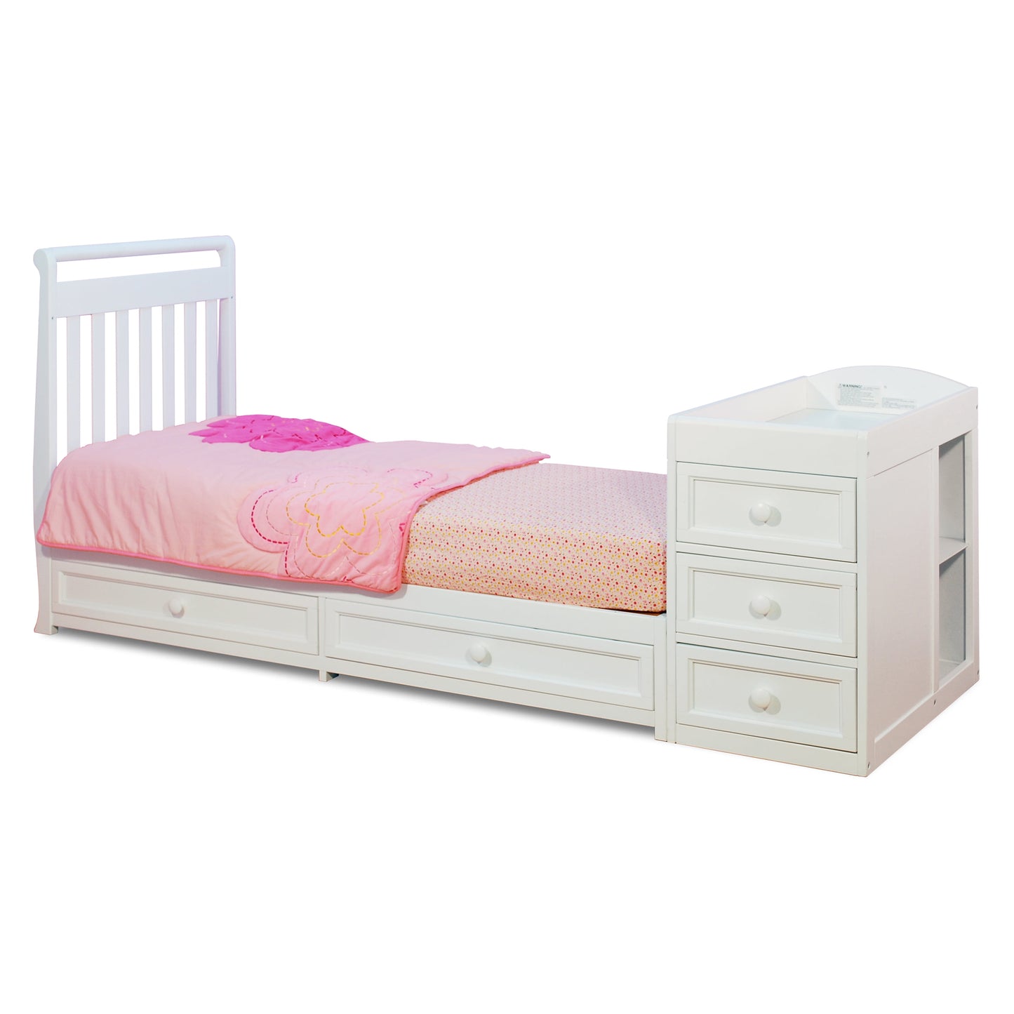 Daphne 2-In-1 Convertible Crib and Changer White