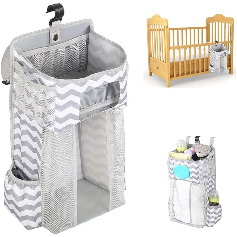 Hanging Diaper Caddy Organizer for Changing Table & Cribs