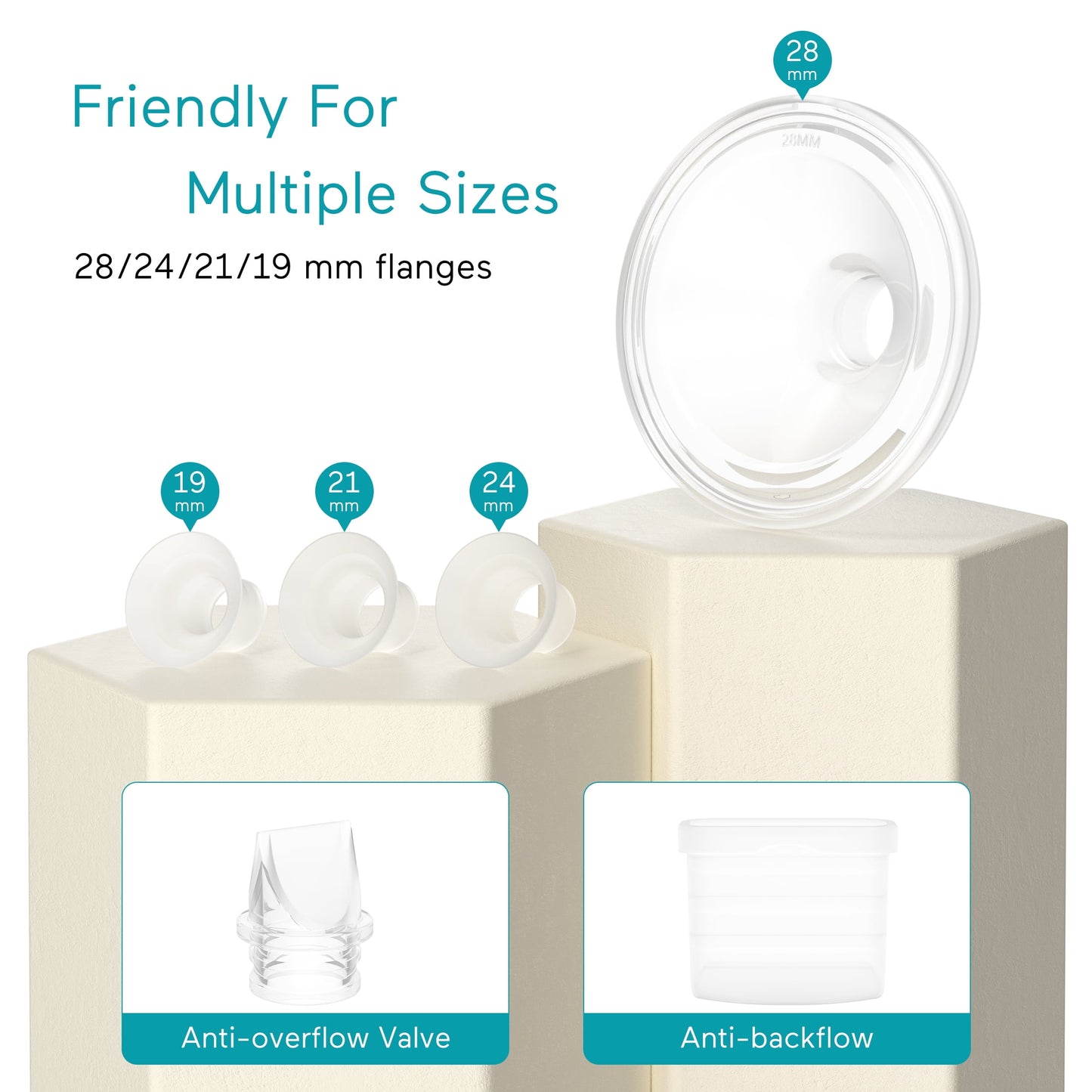 Wearable Breast Pump Hands-Free, Portable Breast Pump Electric, 2 Pack