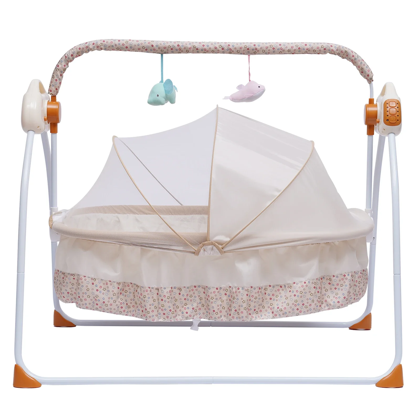 Automated Baby Swing (With Timer+Bluetooth Music+Mat+Pillow+Remote 5 Gears Adjustable)