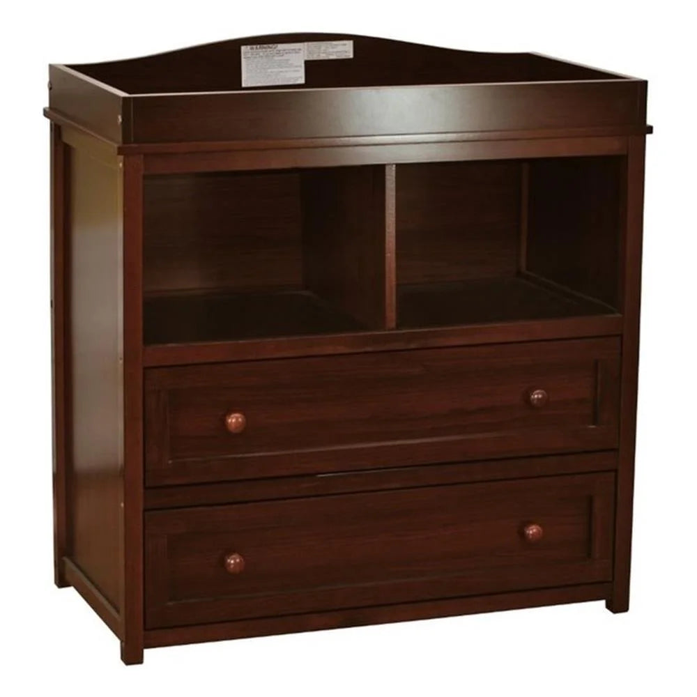 Leila 2-Drawer Changing Table, Espresso