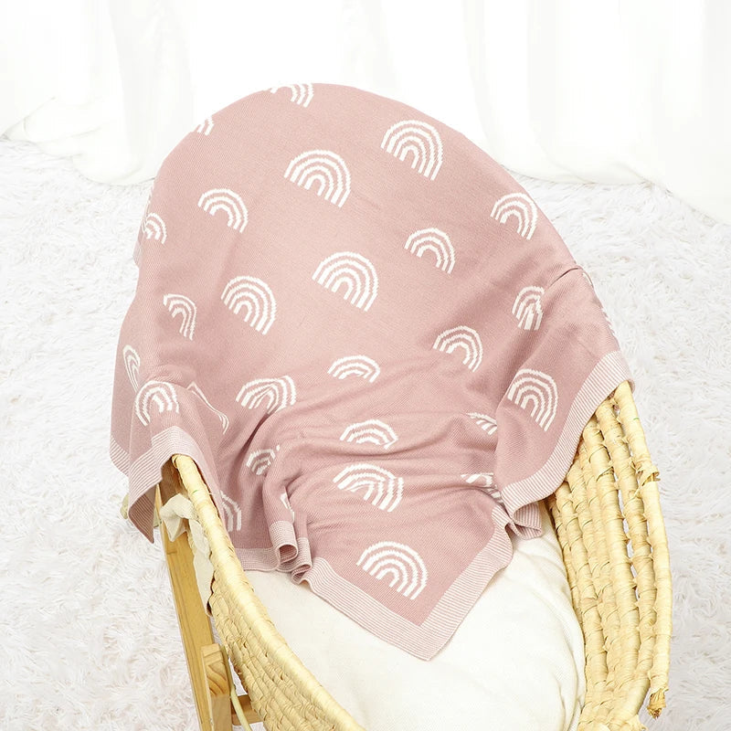 Knitted Cute Multipurpose Baby Receiving Swaddle Blankets