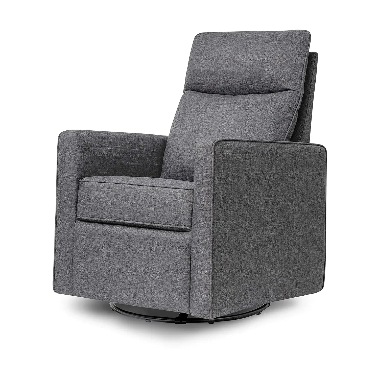 Polyester Pillow-Back Swivel Glider in Shadow Grey Certipur-Us Certified