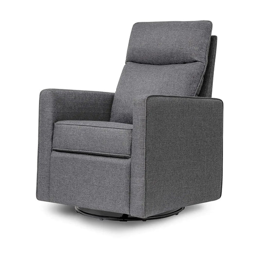 Polyester Pillow-Back Swivel Glider in Shadow Grey Certipur-Us Certified