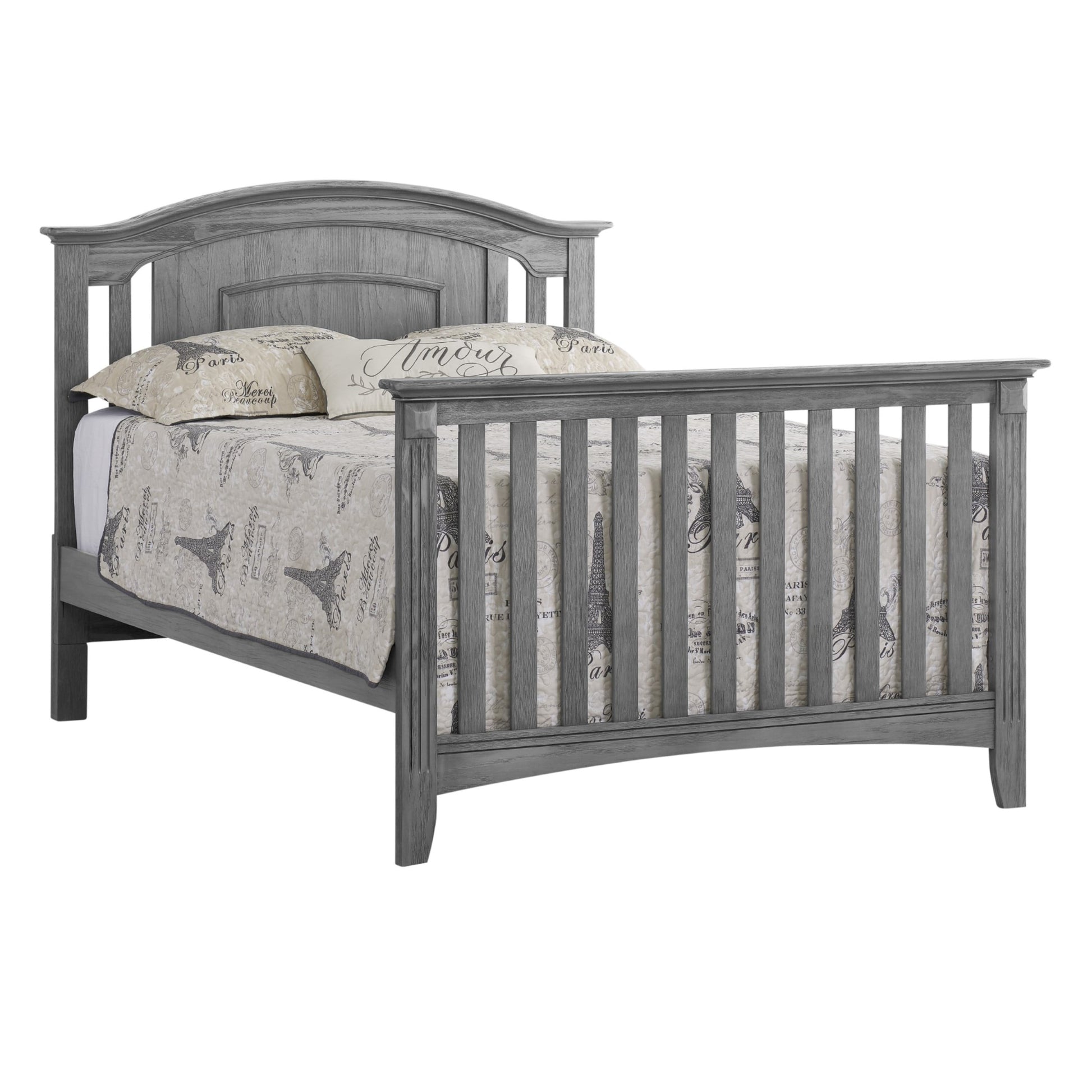 Willowbrook 4-In-1 Convertible Crib, Graphite Gray, GREENGUARD Gold Certified, Wooden Crib