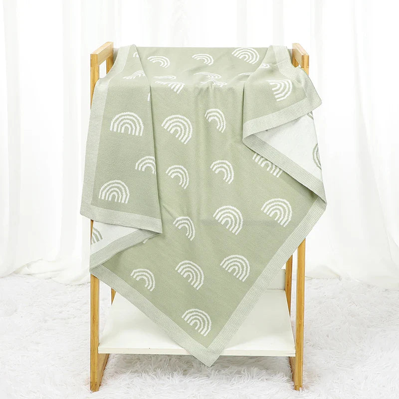 Knitted Cute Multipurpose Baby Receiving Swaddle Blankets