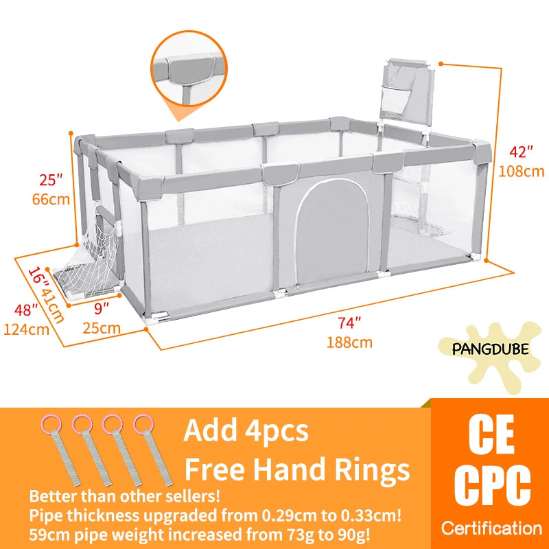 Baby Playpen for Children Playpen for Baby Playground Arena for Children Baby Ball Pool Park Kids Safety Fence Activity Play Pen