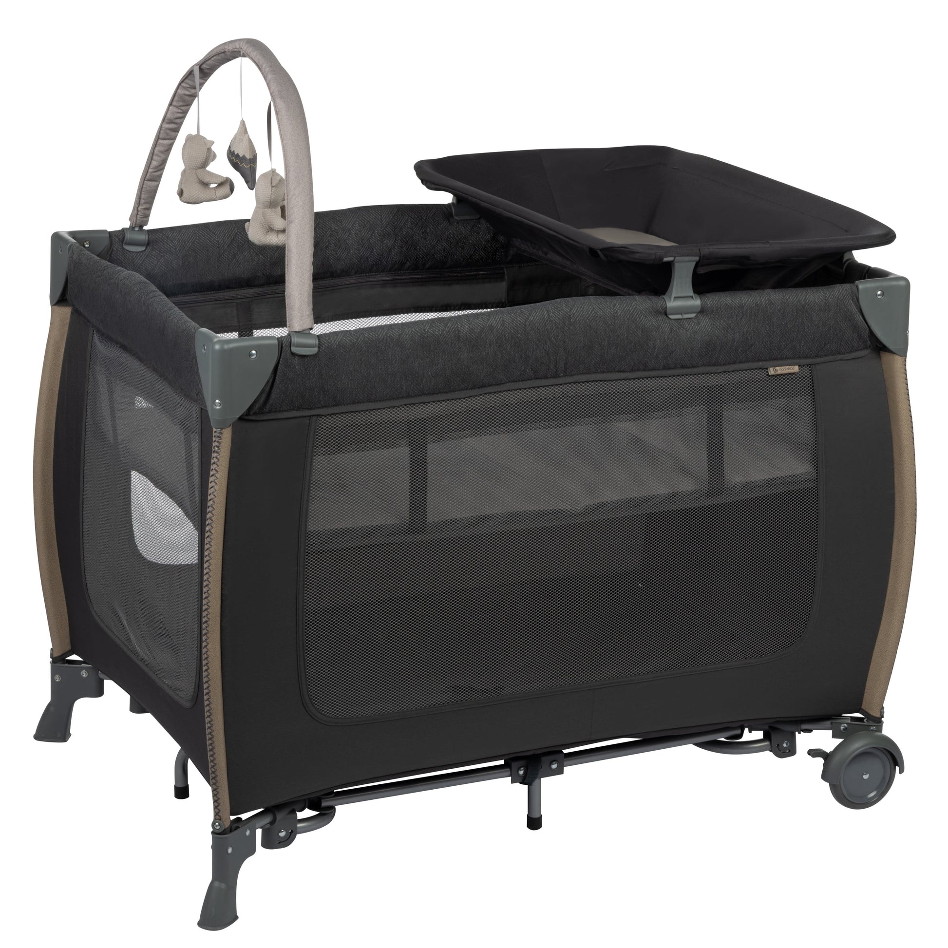 Play Yard with Full Size Rocking Bassinet, Castle Point